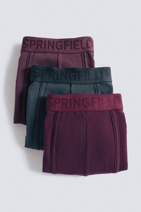 Springfield Pack 3 boxers púrpura