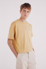 Springfield Camiseta básica cuello redondo amarillo