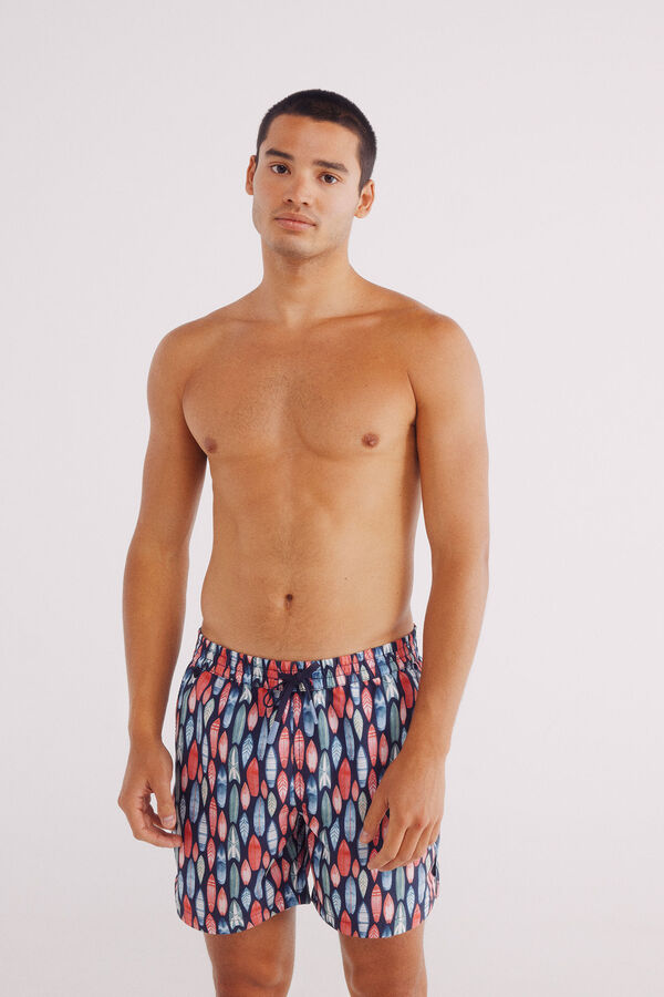 Springfield Bañador estampado tablas de surf azul