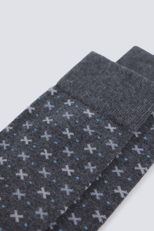 Springfield Calcet&iacute;n largo micro bordados gris