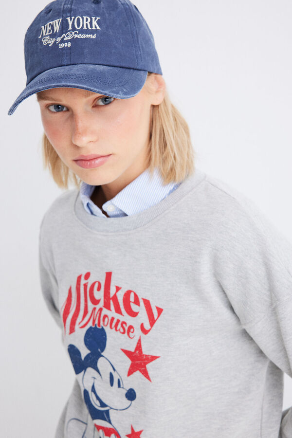 Springfield Sudadera Mickey Mouse algodón gris