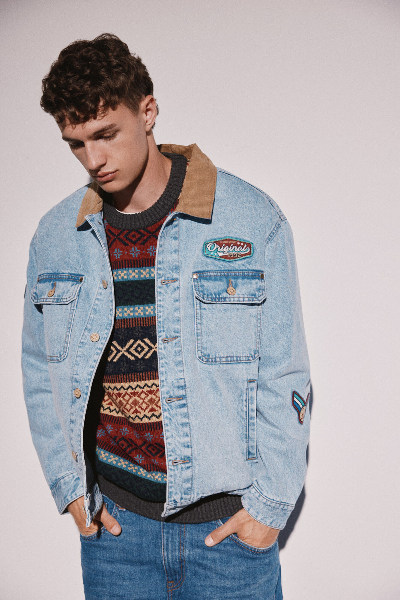 Chamarra denim con parches 35 Aniversario Springfield Chamarras