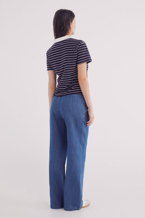 Springfield Pantalón jogger denim azul
