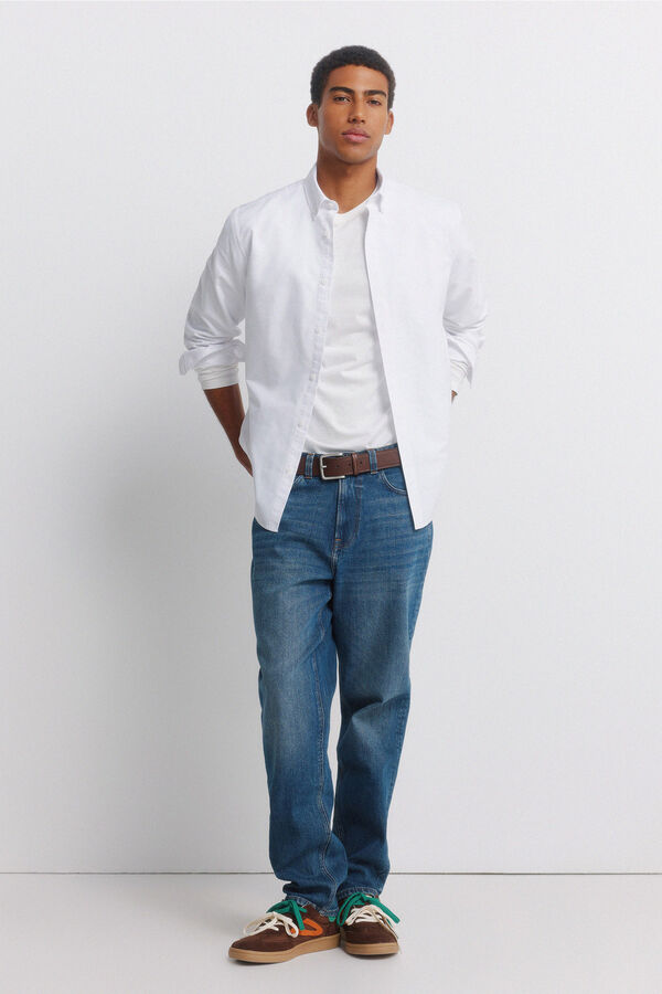 Springfield Camisa oxford sin arrugas natural