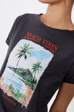 Springfield Playera Gráfica Paisaje gris