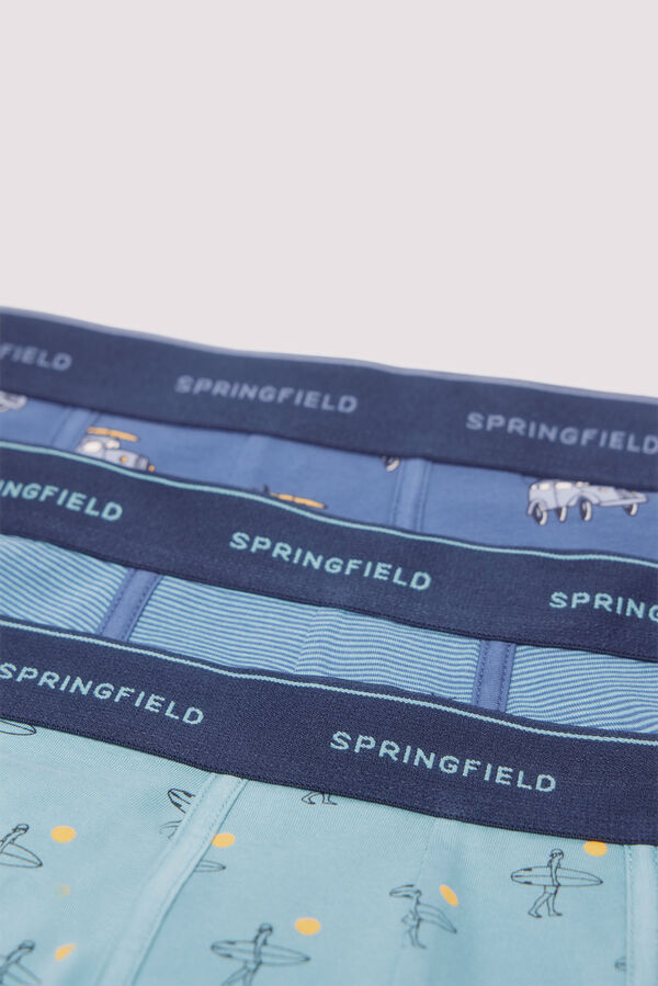 Springfield Pack 3 bóxeres surf verde