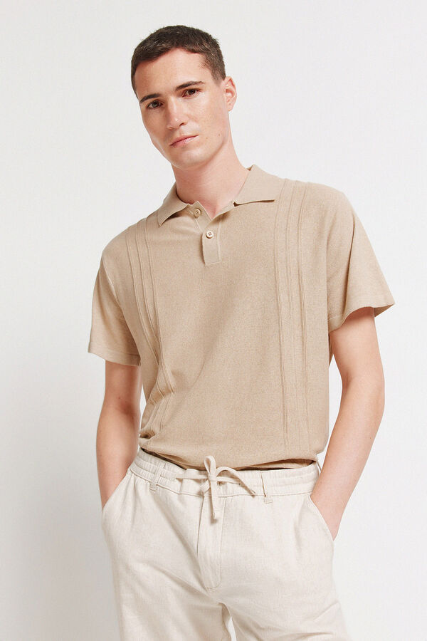 Springfield Pantal&oacute;n chino comfort fit de lino beige