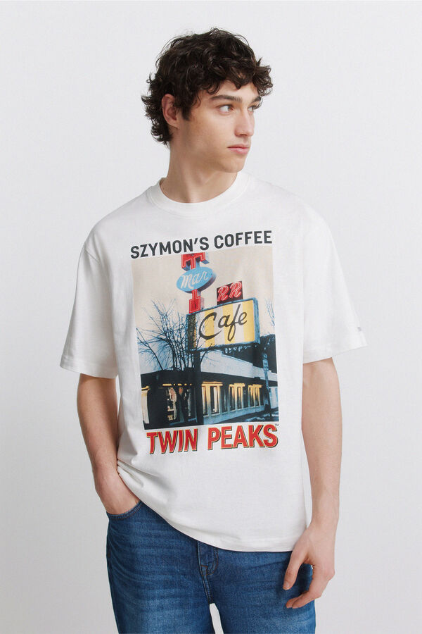 Springfield Playera Twin Peaks blanco
