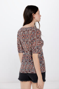 Springfield Playera fluida estampada café