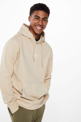 Springfield Sudadera capucha básica lavada beige