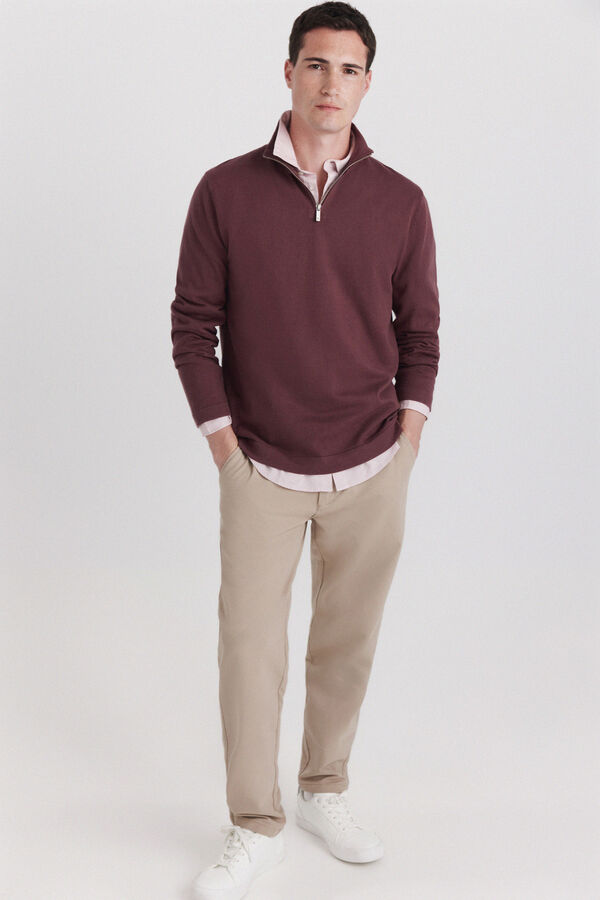 Springfield Su&eacute;ter b&aacute;sico camionero p&uacute;rpura