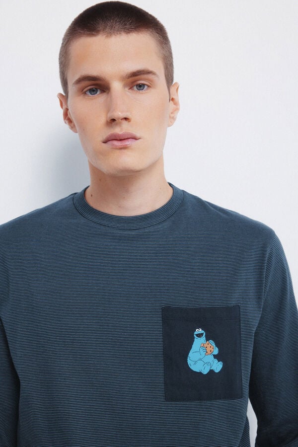 Springfield Pijama larga Cookie Monster azul