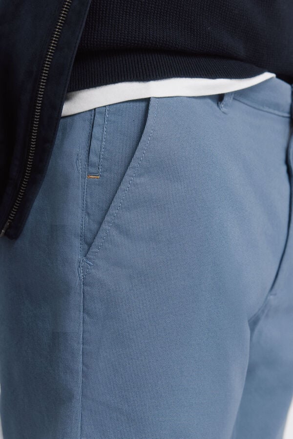 Springfield Pantal&oacute;n microestampado slim fit azul