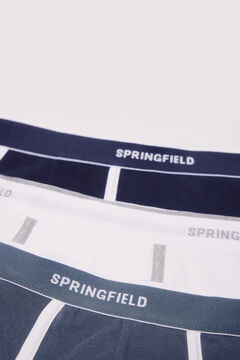 Springfield Pack 3 boxers contraste azul