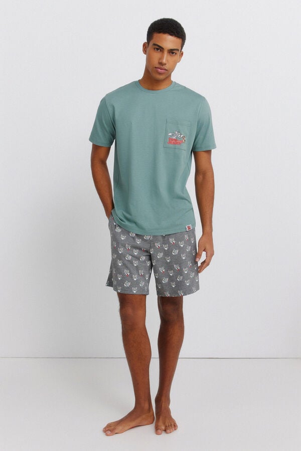 Springfield Pijama corta Tom & Jerry verde