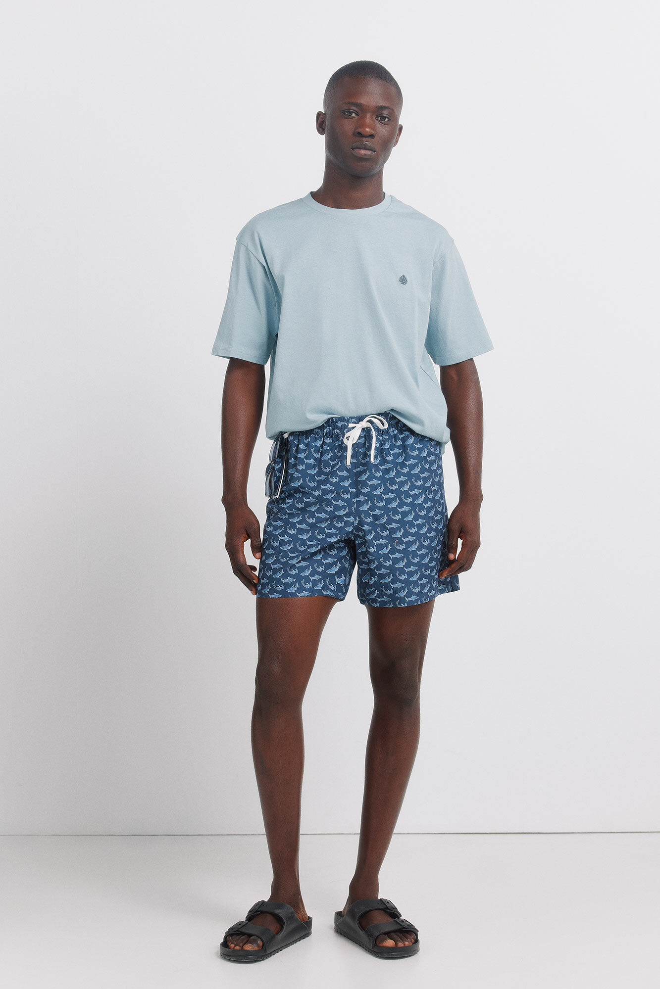 Springfield Traje de ba&ntilde;o estampado de tiburones
