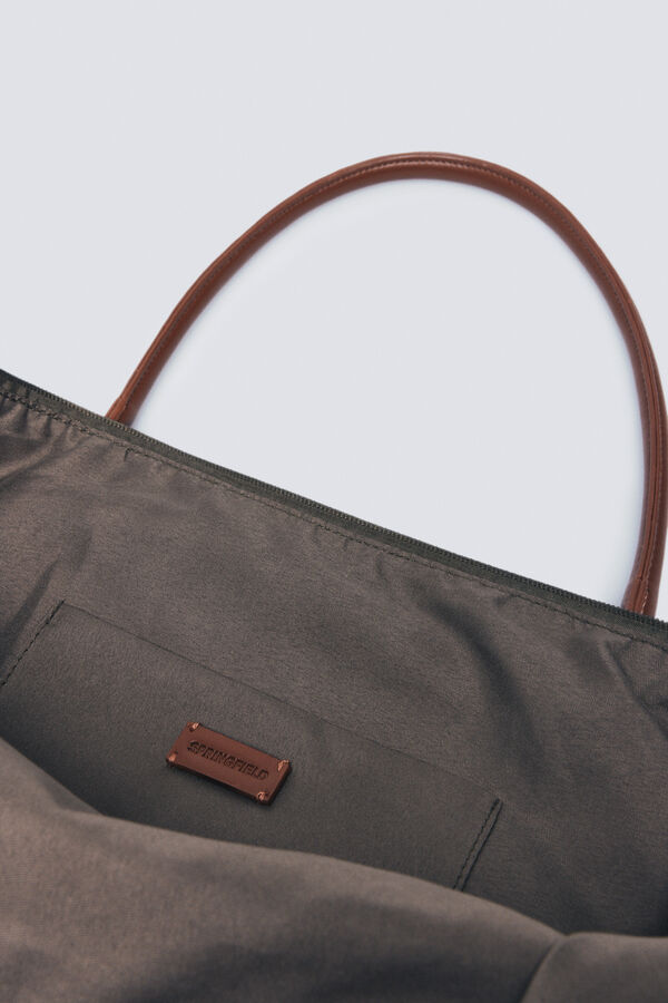 Springfield Bolsa shopper de nailon kaki