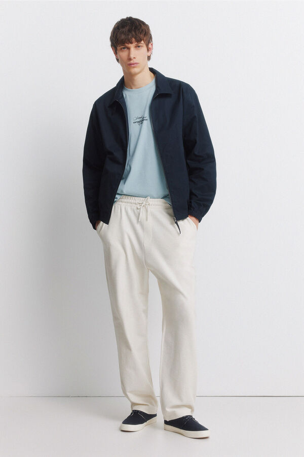 Springfield Pantal&oacute;n jogger recto blanco