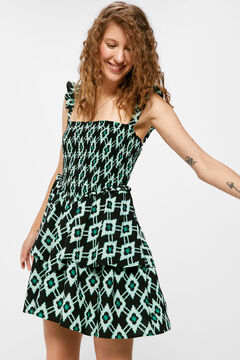 Springfield Vestido Mini Étnico navy