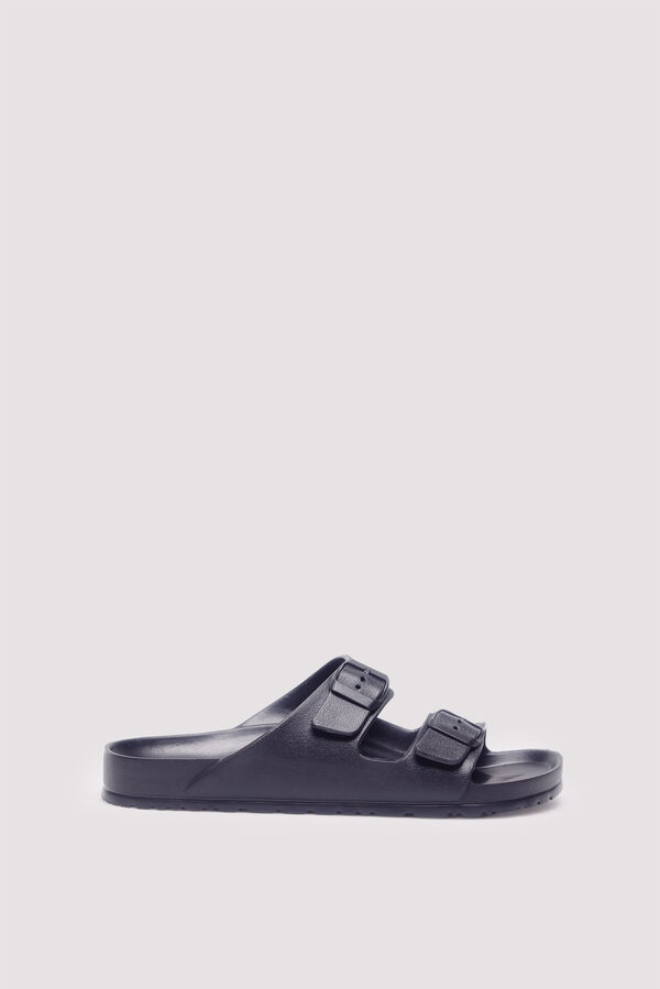 Springfield Sandalia engomada hebillas negro