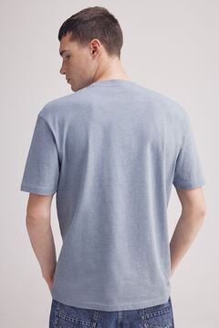 Springfield Playera melange básica azul