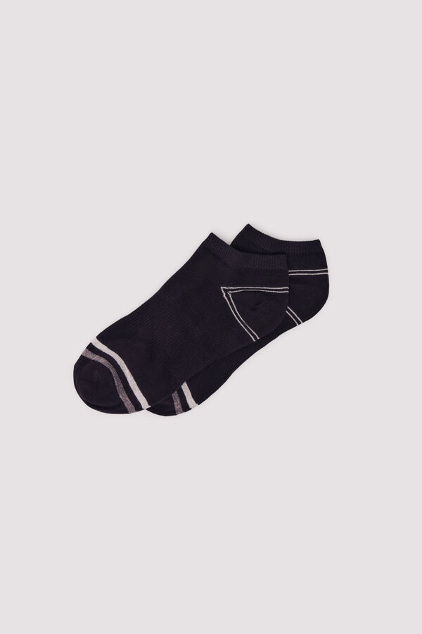 Springfield Calcetín deportivo tobillero rib negro