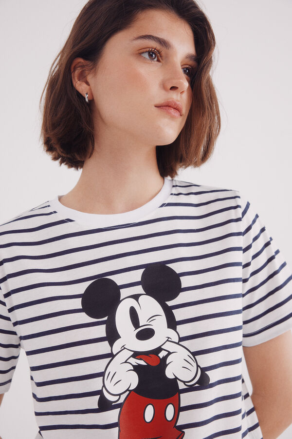 Springfield Playera gráfica Mickey Mouse azulado