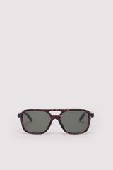 Springfield Gafas de sol estilo aviador rectangulares caf&eacute;