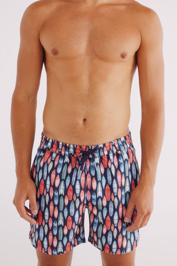 Springfield Bañador estampado tablas de surf azul