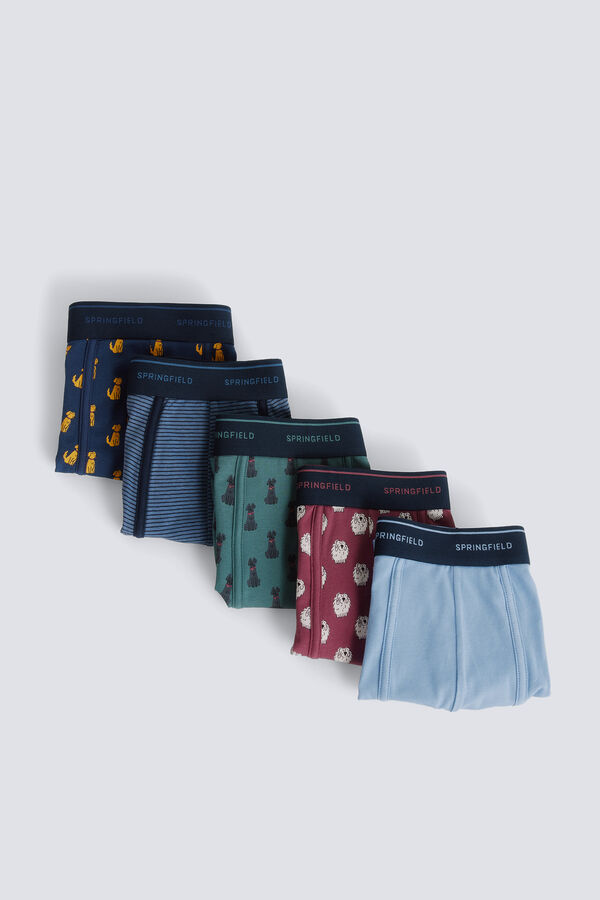 Springfield Pack de 3 boxers estampados de algod&oacute;n verde