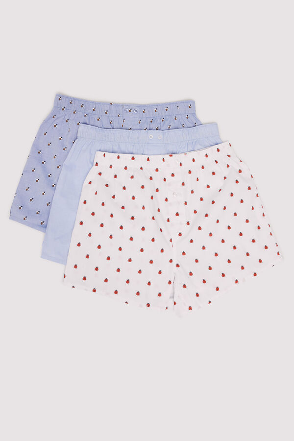 Springfield Pack de 3 calzones popelín estampados azul