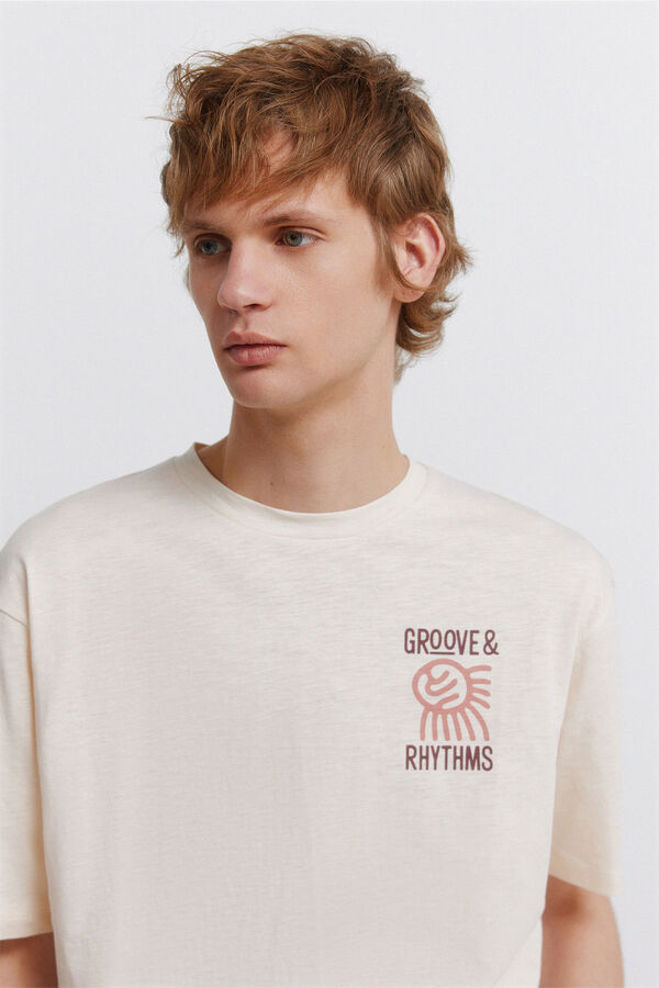 Springfield Playera groove slub blanco