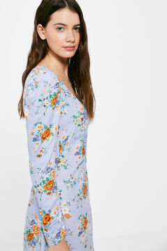 Springfield Vestido Midi Estampado Asimétrico azul