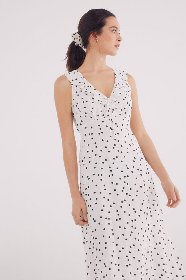 Springfield Vestido midi puntos estampado