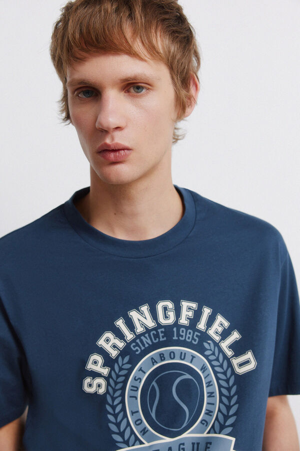Springfield Playera logo sport azul mezcla