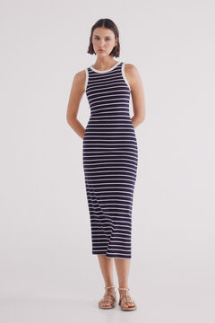 Springfield Vestido tubo rayas marineras marino