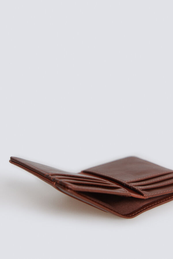 Springfield Cartera efecto piel bicolor caf&eacute;