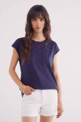 Springfield Playera hombros crochet marino