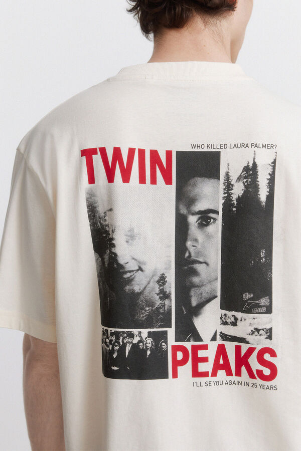 Springfield Playera Twin Peaks blanco
