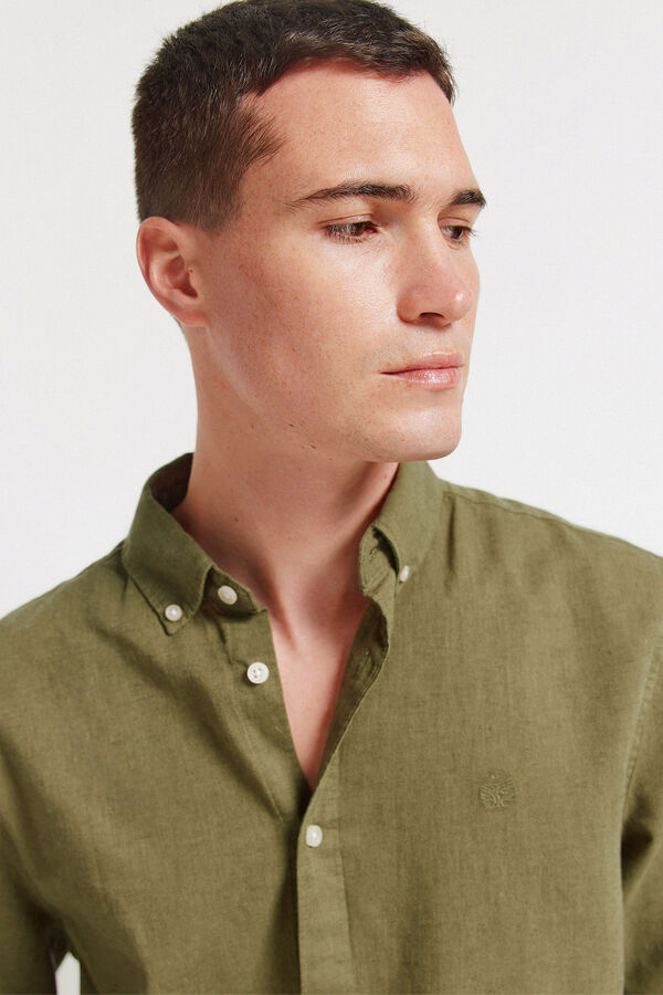 Springfield Camisa lino kaki
