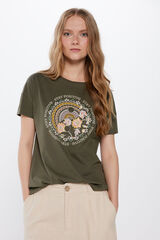 Springfield Playera Gráfica Étnica kaki