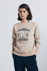 Springfield Sudadera gráfica ciudad beige