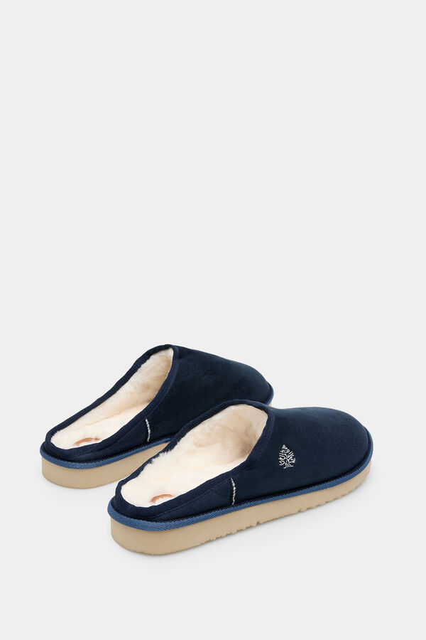 Springfield Zapatilla de casa cinta bicolor azulado