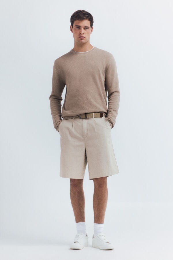 Springfield Suéter estructura beige