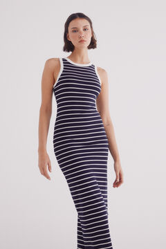 Springfield Vestido tubo rayas marineras marino