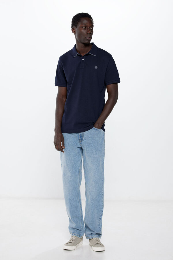 Springfield Polo slim contrastes navy