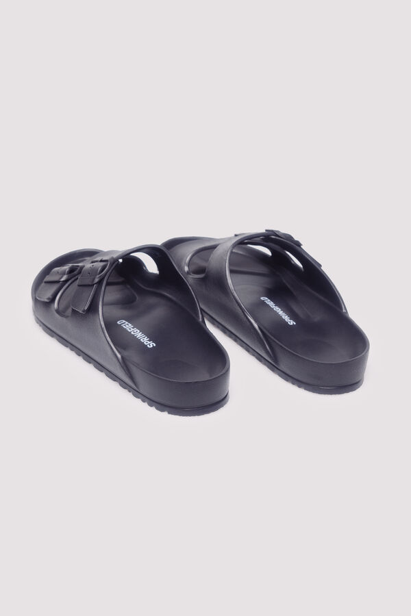 Springfield Sandalia engomada hebillas negro