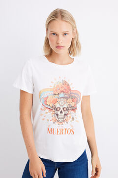 Springfield Playera gráfica "Día de muertos" estampado