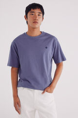 Springfield Camiseta básica cuello redondo morado/lila