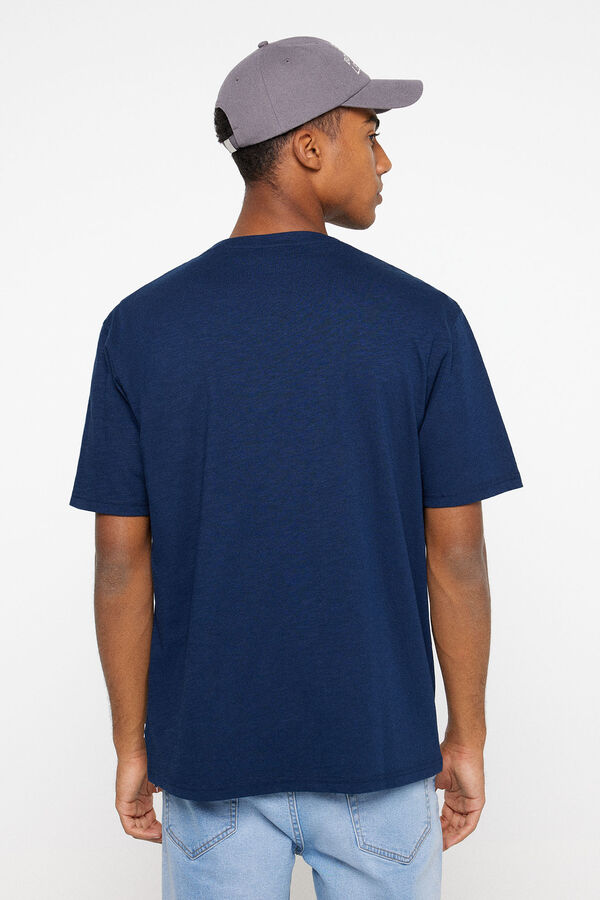 Springfield Playera cuello panadero azul medio